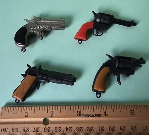 Victory Toy Minature pistols (3) + (1) Unbranded Tiny Guns Vintage - Thumbnail 5