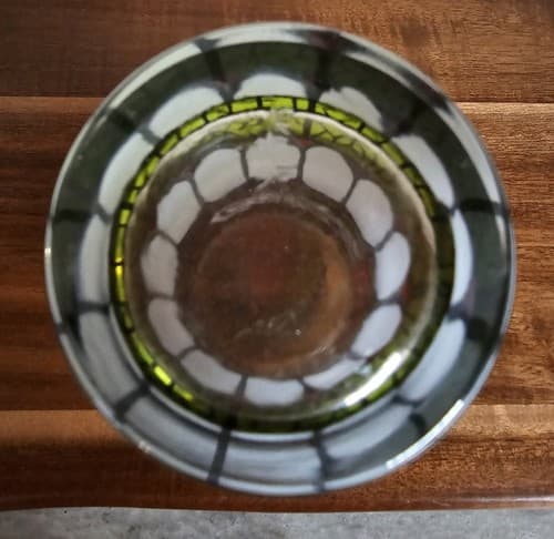 Vintage Coca Cola Glass Green & Red Frosted Stained Glass Tiffany Style 14 Oz - Thumbnail 6