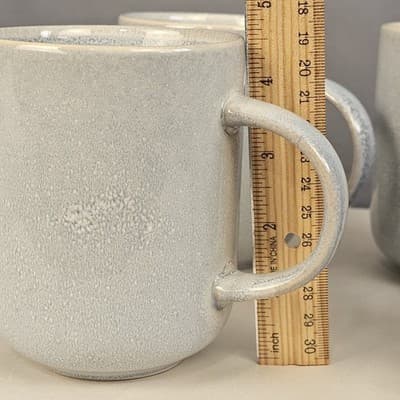 Better Homes & Gardens Large Coffee Mug Linette Blue Gray Speckled 16oz Set Of 4 - Thumbnail 6
