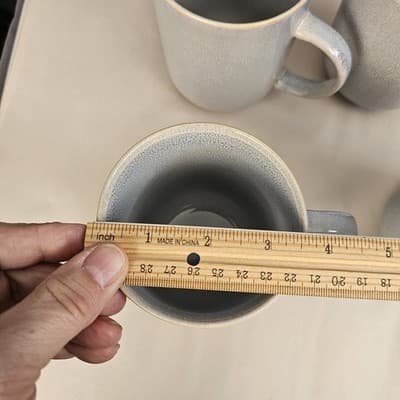 Better Homes & Gardens Large Coffee Mug Linette Blue Gray Speckled 16oz Set Of 4 - Thumbnail 7