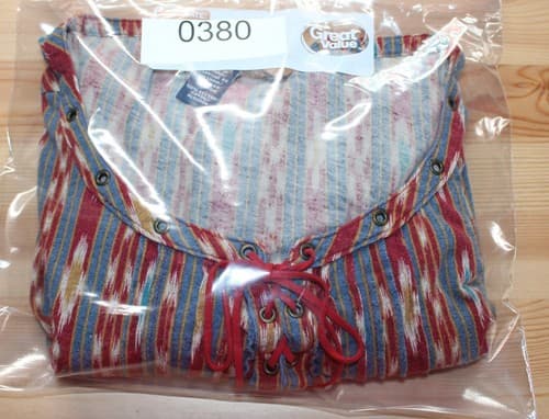 Chaps Denim Tunic Size M/L Multicolor 3/4 Sleeve Cotton - Thumbnail 2