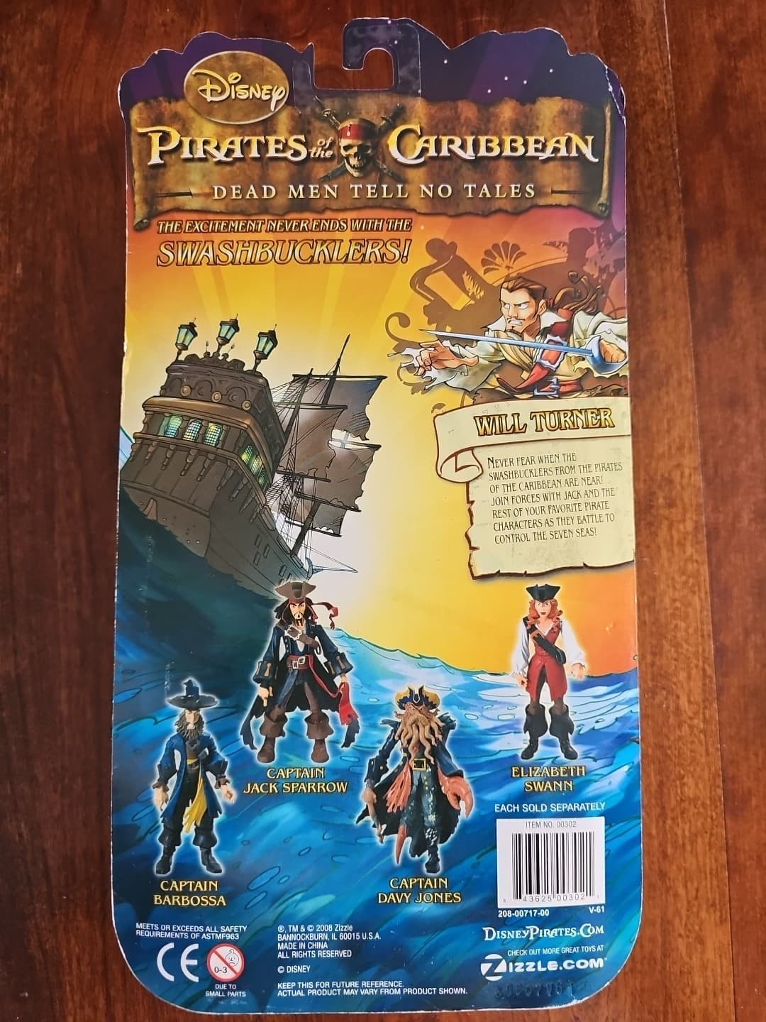 SWASHBUCKLERS WILL TURNER - Disney Pirates of the Caribbean Action Figure Sealed - Thumbnail 2