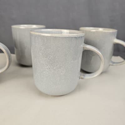 Better Homes & Gardens Large Coffee Mug Linette Blue Gray Speckled 16oz Set Of 4 - Thumbnail 2