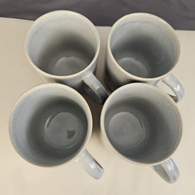 Better Homes & Gardens Large Coffee Mug Linette Blue Gray Speckled 16oz Set Of 4 - Thumbnail 3