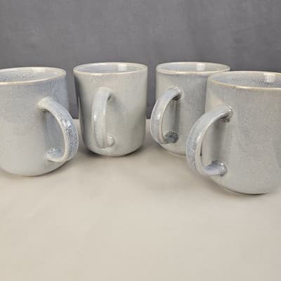 Better Homes & Gardens Large Coffee Mug Linette Blue Gray Speckled 16oz Set Of 4 - Thumbnail 8