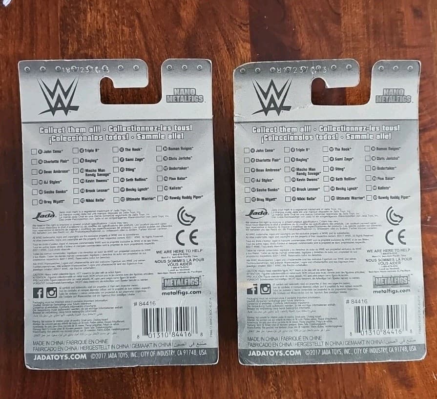 New Nano Metalfigs WWE Die-Cast Kevin Owens, Sasha Banks Ultimate Warrior - Thumbnail 2