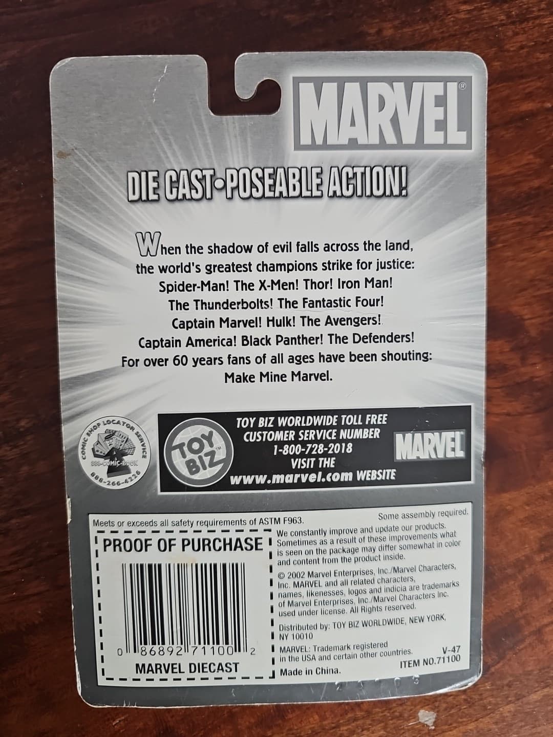 2002 New Marvel Die Cast Poseable Action! Secret Agent Wolverine - Thumbnail 2