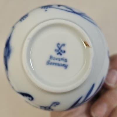Winterling Bavaria Blue Onion Mini Creamer 3.25"h Vintage Germany u-11B - Thumbnail 5