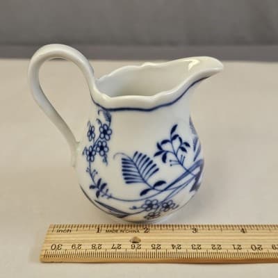 Winterling Bavaria Blue Onion Mini Creamer 3.25"h Vintage Germany u-11B - Thumbnail 7