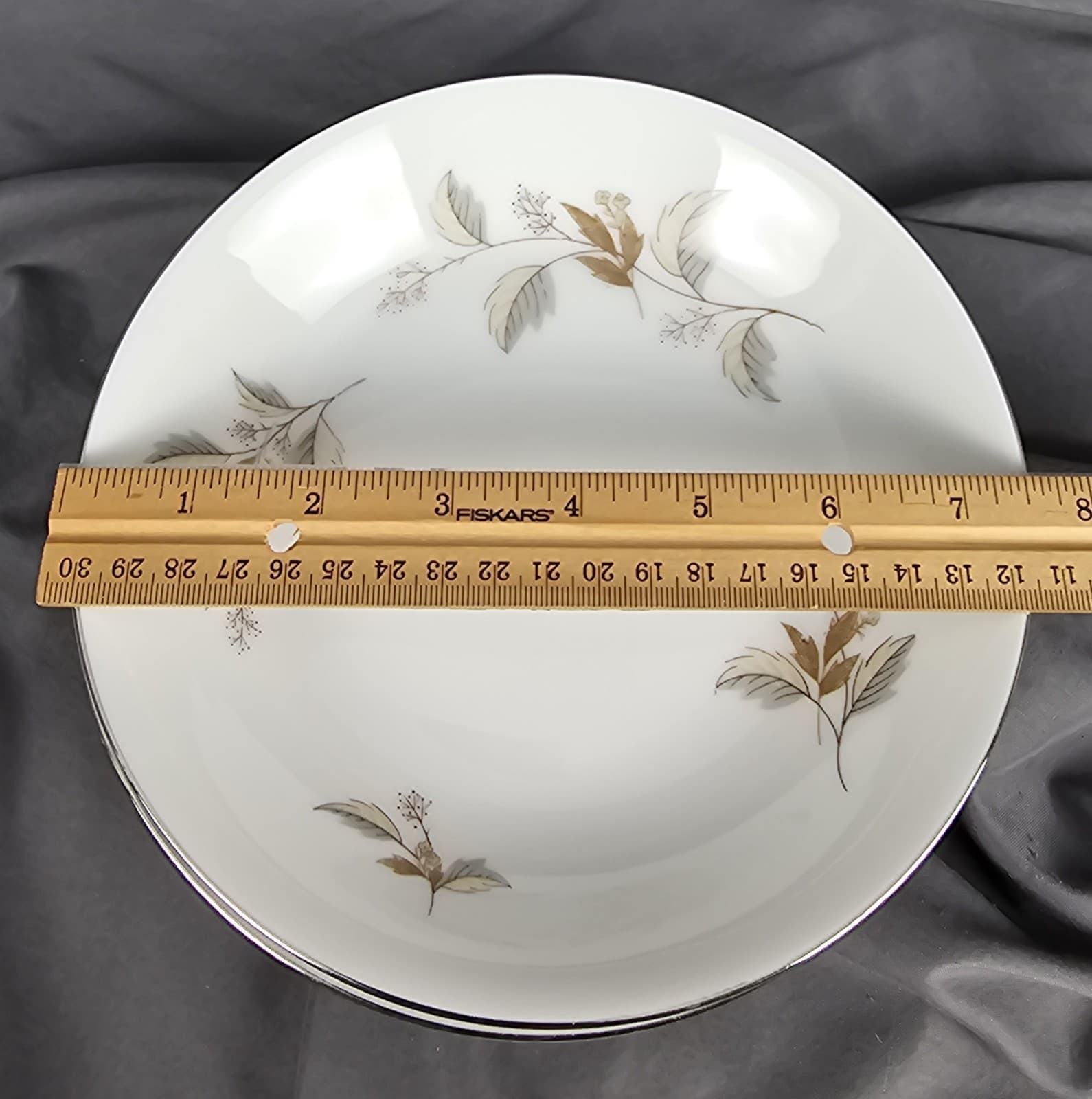 Arlen Fine China Floral Oak leaf #1568 Salad Plate 7.5" Japan Vintage Set of 4 - Thumbnail 5