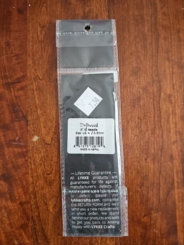 Lykke Driftwood Wooden Knitting Needles 5" IC US4, 3.50mm - Thumbnail 2