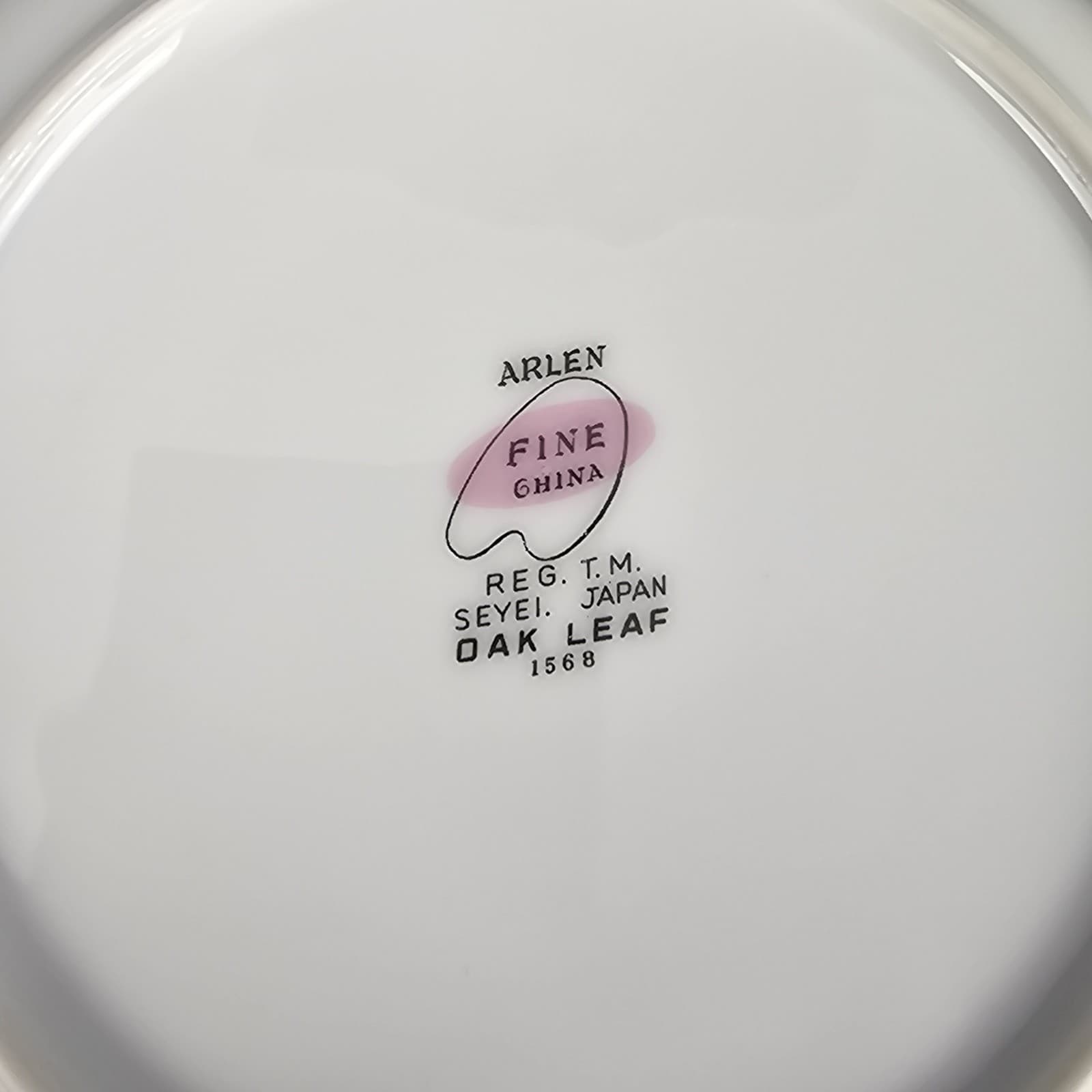 Arlen Fine China Floral Oak leaf #1568 Salad Plate 7.5" Japan Vintage Set of 4 - Thumbnail 8