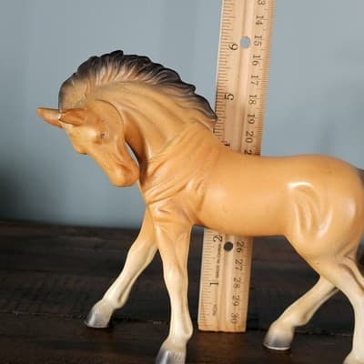 Vintage Ceramic Buckskin Horse Figurine Mid Century Japan 6" Tall - Thumbnail 9