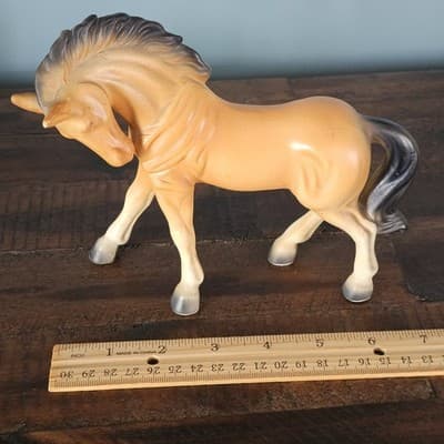 Vintage Ceramic Buckskin Horse Figurine Mid Century Japan 6" Tall - Thumbnail 8