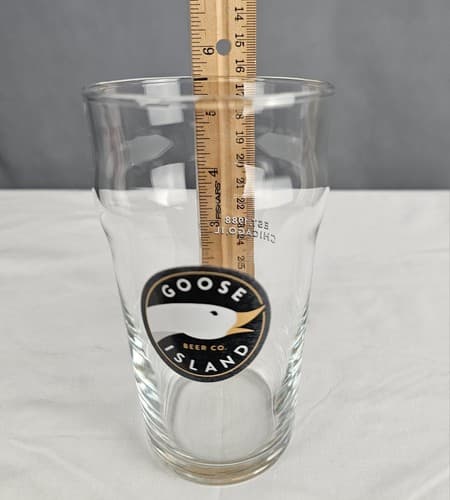 GOOSE ISLAND Beer Pint Glass Chicago Brewery Craft Brewing 16 OZ 5.5" Tall - Thumbnail 2