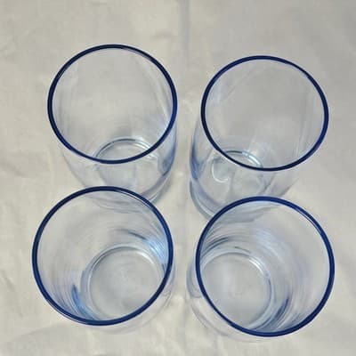 4 Libbey 12oz. Classic Style Light Ice Blue Tumblers Ice Tea Glasses 5.25" Tall - Thumbnail 4