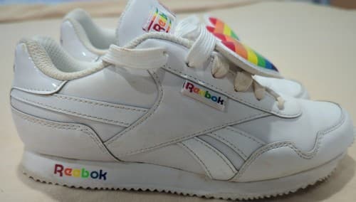 Kids Size 3 Sneakers Reebok Royal Classic Jogger White FV1534 - Thumbnail 2
