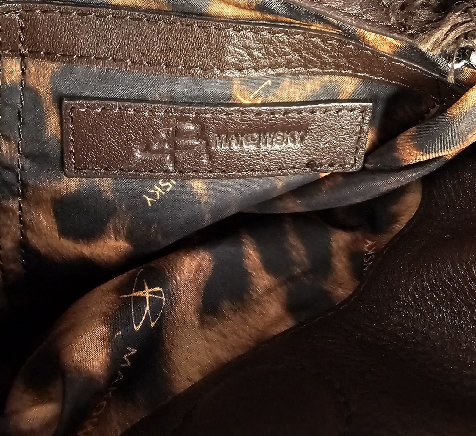 B. Makowsky Durango Soft Pebble Brown Leather Convertible Crossbody Shoulder Bag - Thumbnail 10