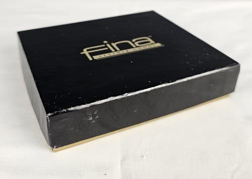 FINA Men's Black Top Quality Leather ID Wallet Bi-fold 1oz NIB Vintage - Thumbnail 8