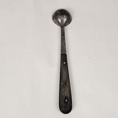 Antique German Mini Scoop Primitive Kitchen Utensil Wood Handle Spice Salt Tool - Thumbnail 12