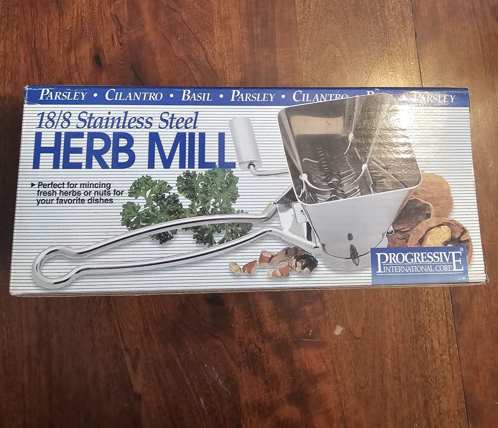 Herb Mill 18/8 Stainless Steel Mincer Chopper for Herbs Nuts New - Thumbnail 2