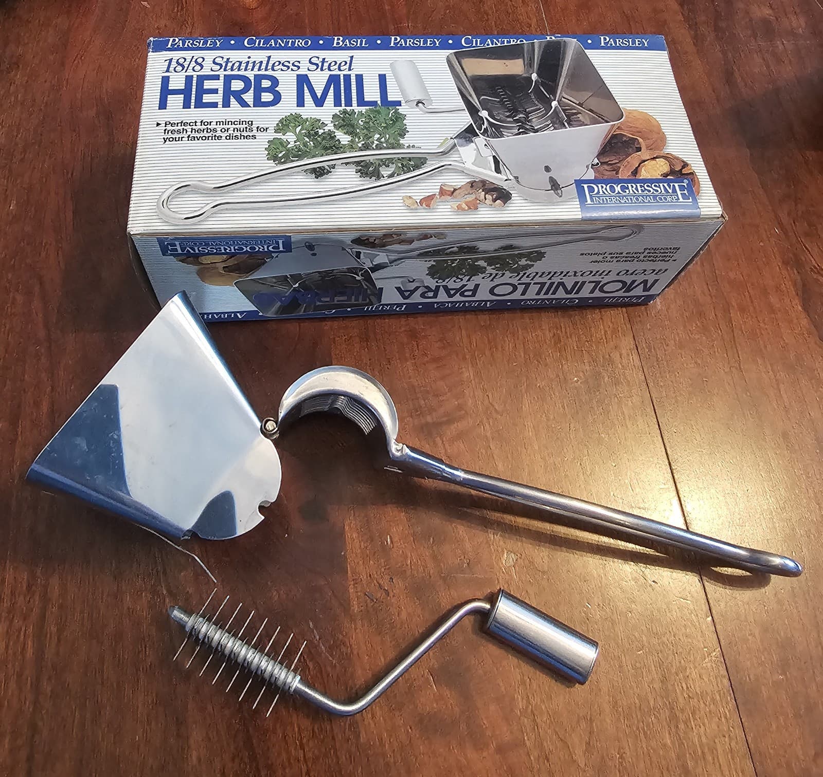 Herb Mill 18/8 Stainless Steel Mincer Chopper for Herbs Nuts New - Thumbnail 5