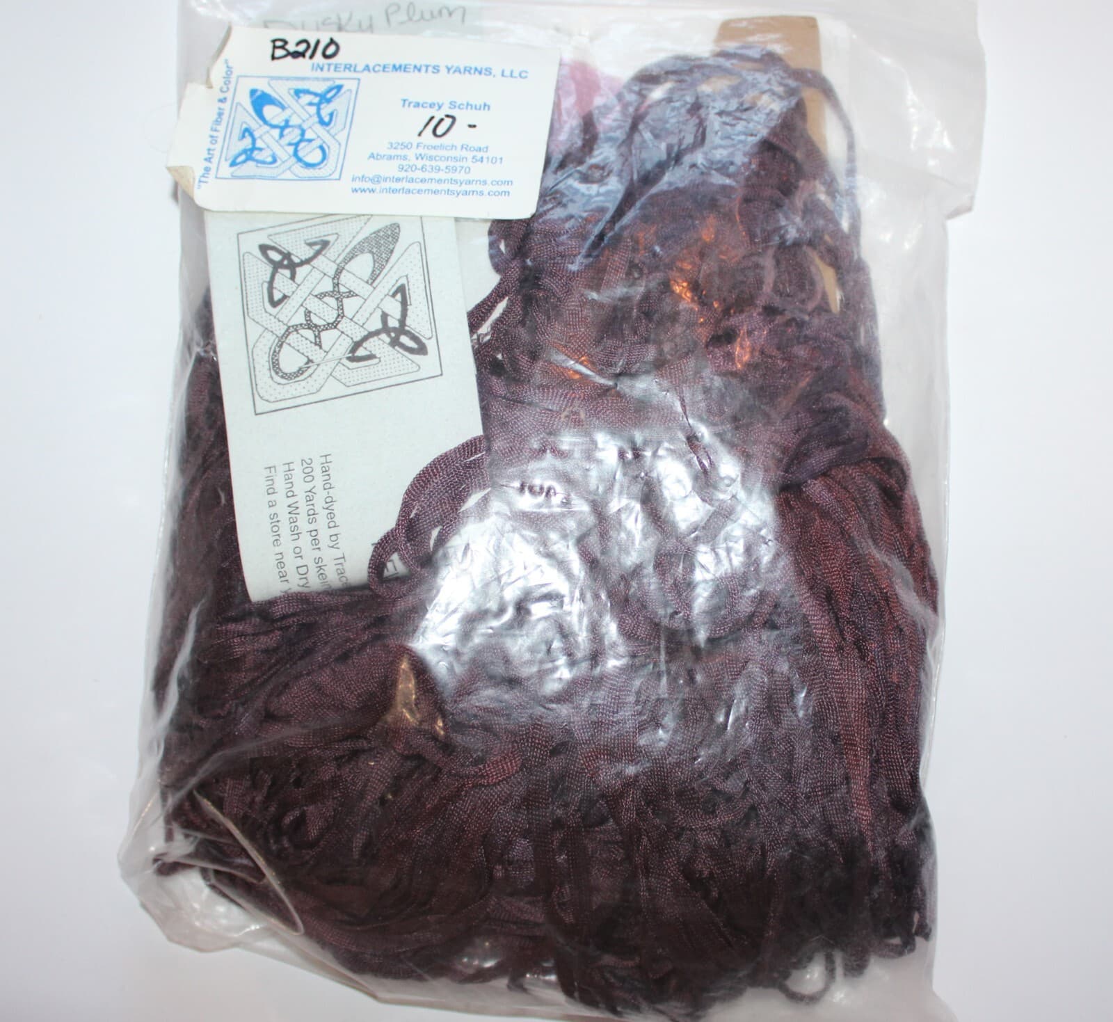 Interlacement Yarns Adult Beaded Hat Kit Dusty Plum - Thumbnail 2