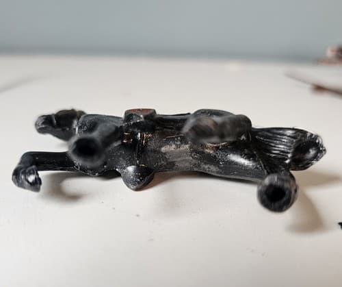 Lot Of 3 Vintage Miniature Metal Horses and Cow Figurines - Thumbnail 4