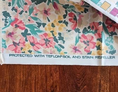 Vintage Bloomcraft Floral Cotton Fabric Screen Print Mid Century 54x36, 2 pieces - Thumbnail 6