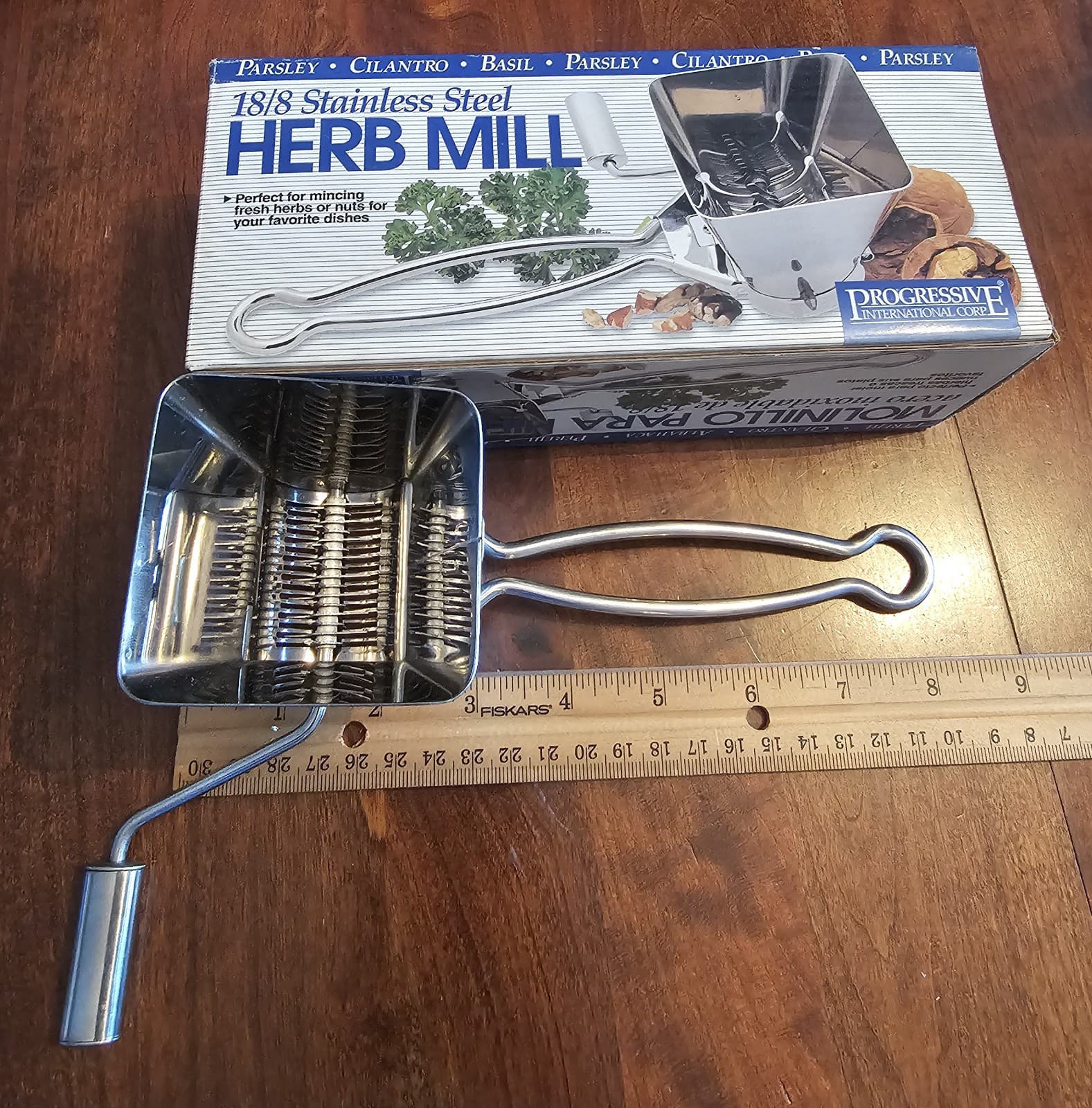 Herb Mill 18/8 Stainless Steel Mincer Chopper for Herbs Nuts New - Thumbnail 4