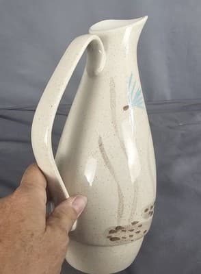 Red Wing Pottery USA Bob White Hand Painted Quail Partridge Bird Coffee Carafe - Thumbnail 4