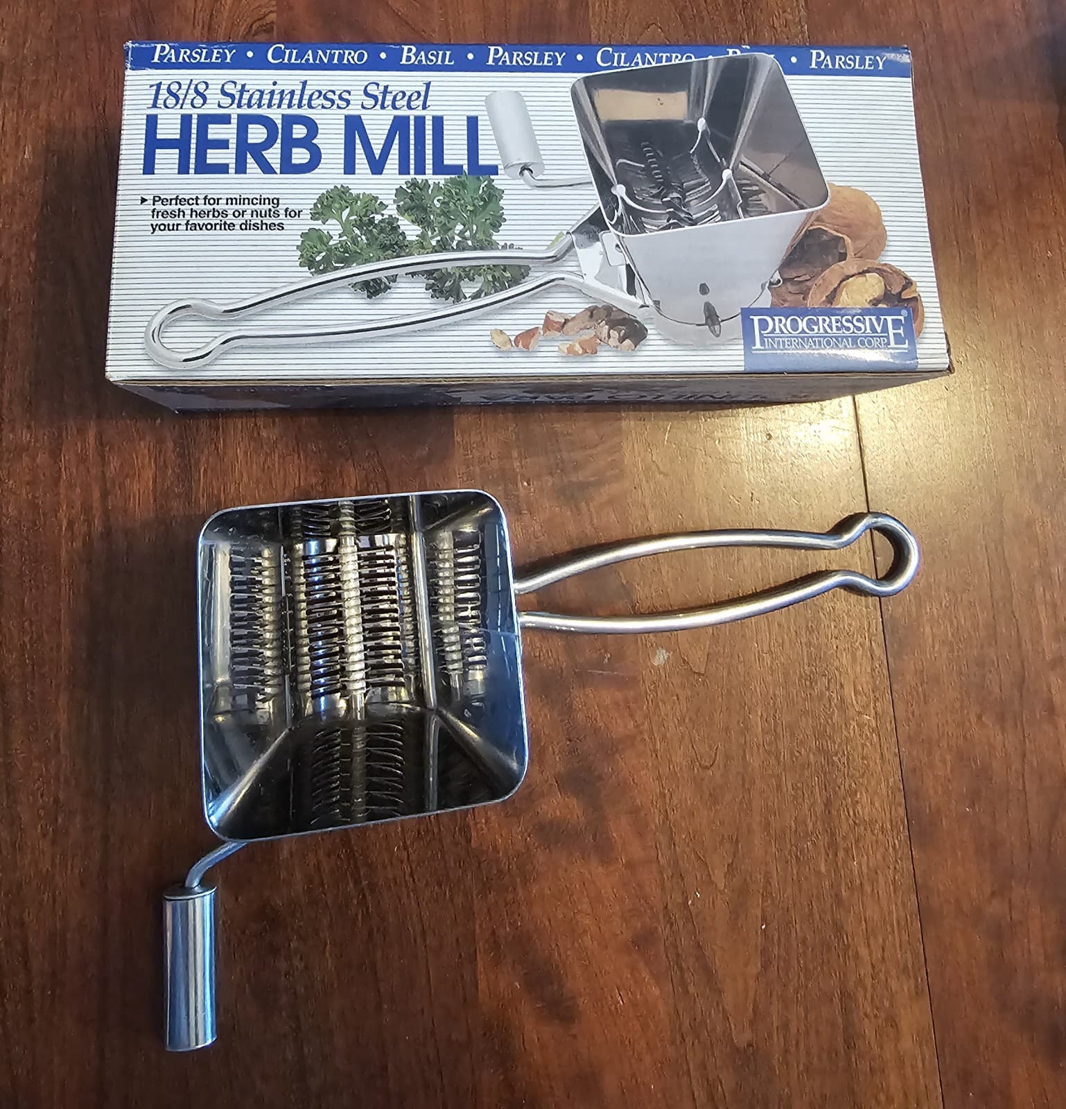 Herb Mill 18/8 Stainless Steel Mincer Chopper for Herbs Nuts New - Thumbnail 3