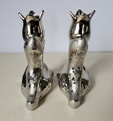 Elynor 23k Platinum Rosebud Vase candle holder Weeping Beautiful Set Of 2 USA - Thumbnail 7