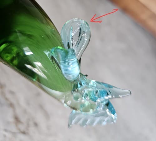 Hand Blown Glass Rooster Chicken Green Paperweight 5"x6.5" Farmhouse Ranch House - Thumbnail 8