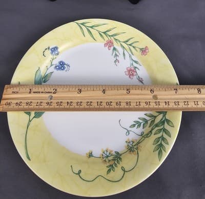 Vintage Corelle Sun Garden 7 1/8"D Salad Dessert Plate Preowned Yellow Floral - Thumbnail 4