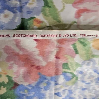 A Jay Yang Design Fabric JYD Muted Floral Print Vintage 78"x44" - Thumbnail 4