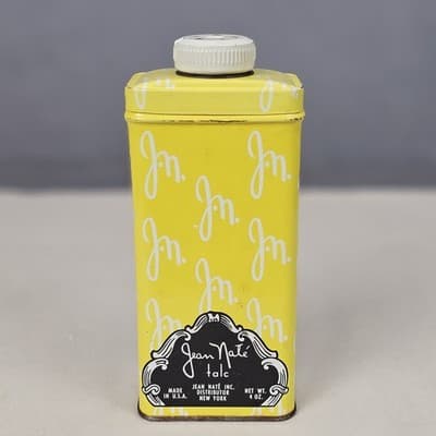 Vintage Jean Nate Talc Powder Tin 4oz USA 1950s No. 60 - Thumbnail 2