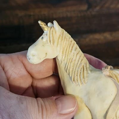Vintage Cute Small Figurines Horse Pegasus Unicorn Set of 4 - Thumbnail 8