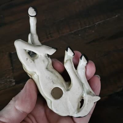 Vintage Dark Bay Foal Horse Figurine Lying Down Bone China? Japan - Thumbnail 5