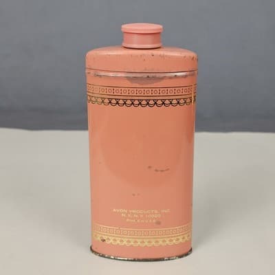 Avon Unforgettable Perfumed Talc Talcum Powder 2.75 oz Vintage Tin Mostly Full - Thumbnail 3