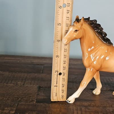 Vintage Porcelain Bay Horse Black Mane & Tail Glossy 5.5" x 7" - Thumbnail 8