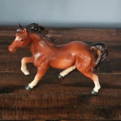 Vintage Original Arnart Creation Horse Figurine Bay w White Socks Porcelain - Thumbnail 2