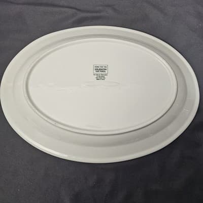 Vintage Home for the Holidays Holly Holiday Serving Platter 14" x 10" - Thumbnail 4