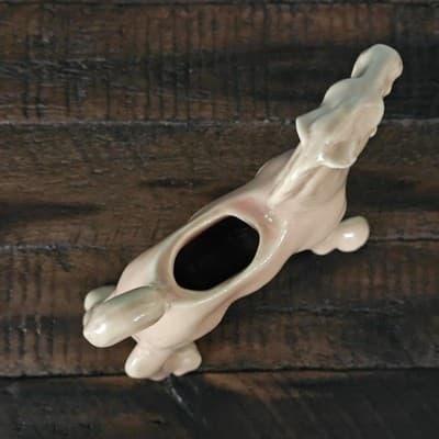 Vintage Mid Century Ceramic Horse Planter Peach Pink 6.25" x 6" Farmhouse Deco - Thumbnail 5