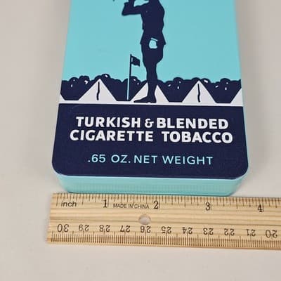 Vintage Bugler Blended Turkish & Domestic Cigarette Tobacco Collectable Box Tin - Thumbnail 13
