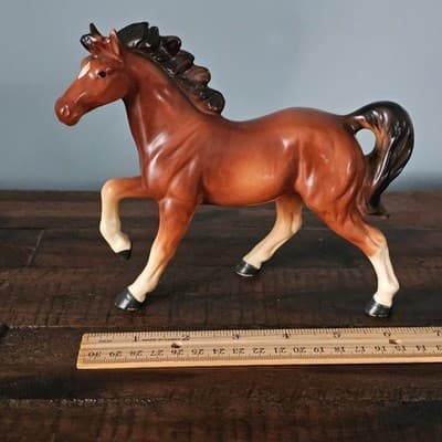 Vintage Original Arnart Creation Horse Figurine Bay w White Socks Porcelain - Thumbnail 6