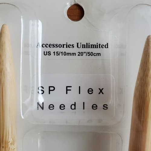 KA SP Flex knitting needles set US15 10mm - 20" 50cm Bamboo - Thumbnail 3
