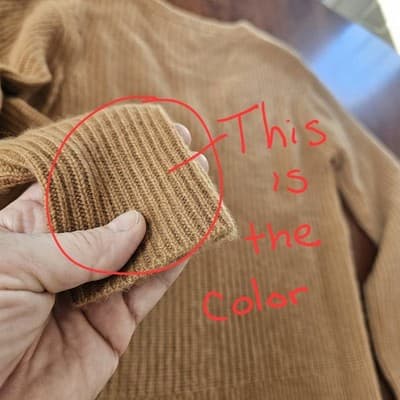 Paige V-Neck Cashmere Tan Sweater S Woven Pull Over Small - Thumbnail 2