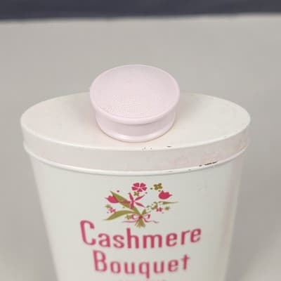 Vintage Tin Can Cashmere Bouquet Talcum Powder, has atleat 1/2 contents - Thumbnail 2