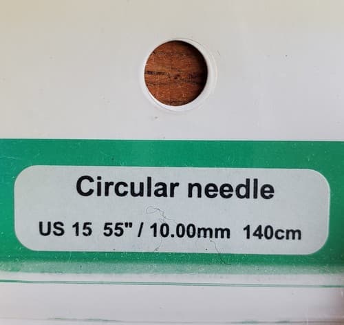 KA circular knitting needles set US15 55", 10mm 140cm Bamboo - Thumbnail 2